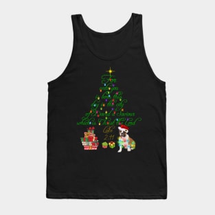 Christmas Tree And Bulldog Tank Top